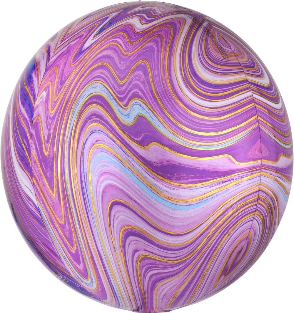 Purple Marble Orbz Balloon