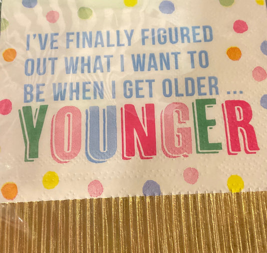 YOUNGER COCKTAIL NAPKIN