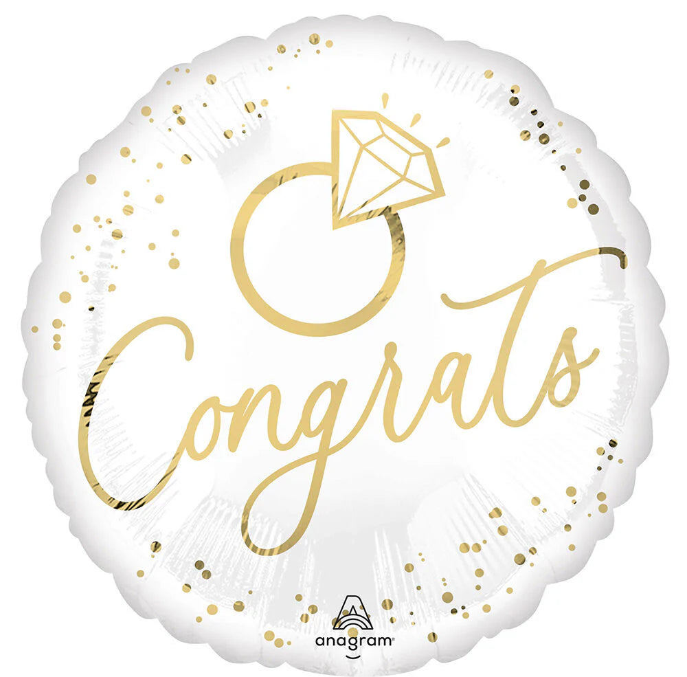 Congrats Wedding Ring Balloon