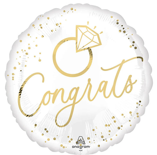 Congrats Wedding Ring Balloon