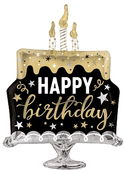 Birthday Surprise Cake Shaped SuperShape Balloon