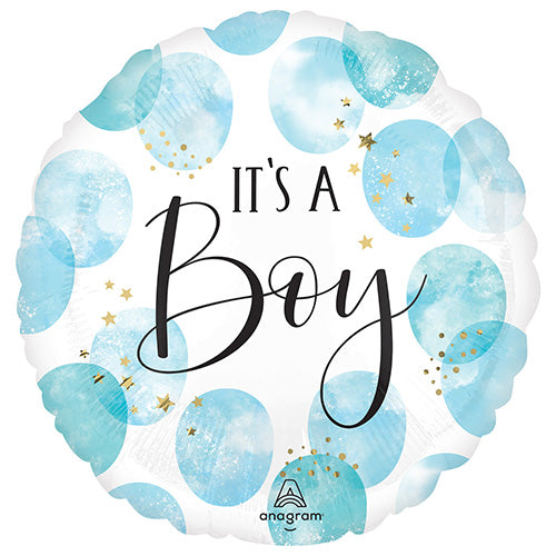 It’s A Boy Watercolour Foil Balloon