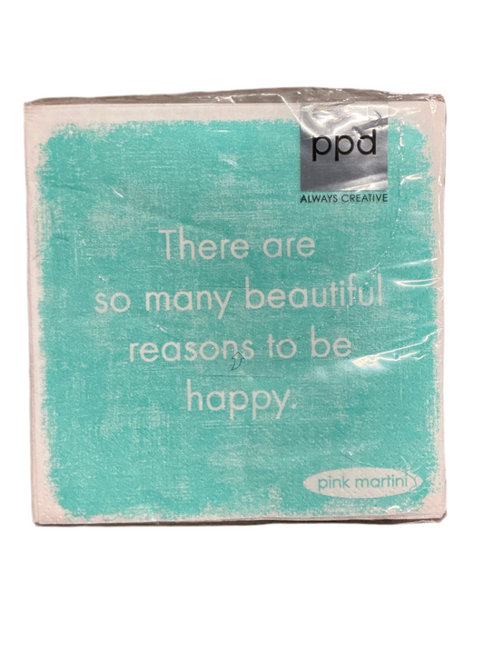 There are So Many Beautiful Reasons to Be Happy Cocktail Napkins