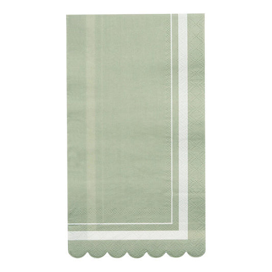 Green Scalloped Edge Guest Towel
