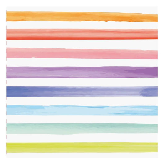 Water Color Stripe Lunch Napkin