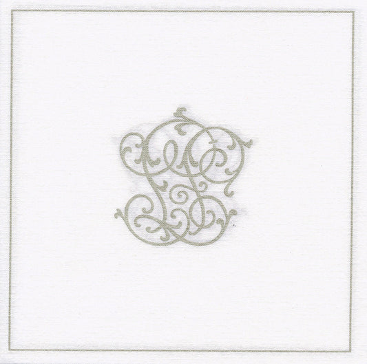 Silver Elegant Cocktail Napkin