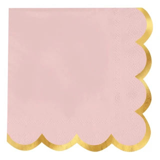 Foil Scallaped cocktail Napkins