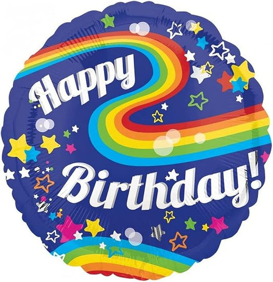 Happy Birthday Colourful Rainbow Jumbo Balloon
