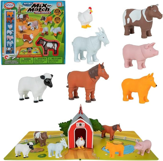 Mini Magnetic Mix or Match Animal Toys Farm