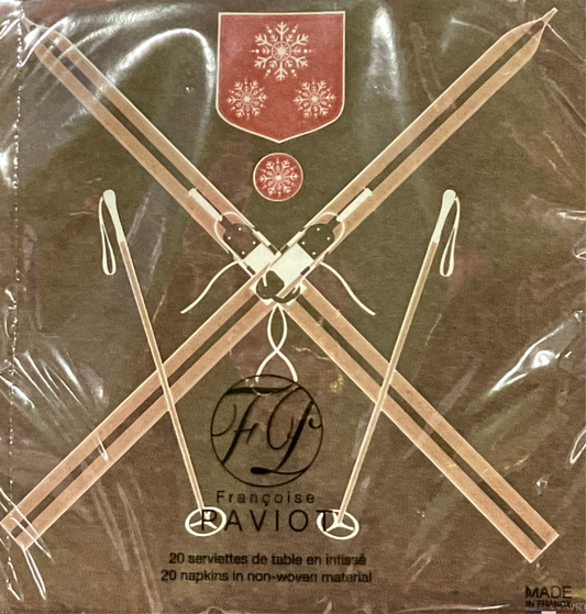FRANCOISE PAVIOT "SKI" DINNER NAPKIN