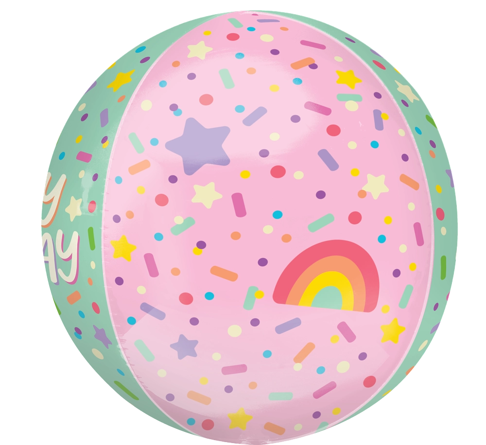 Ice Cream Party Birthday Orbz Balloon