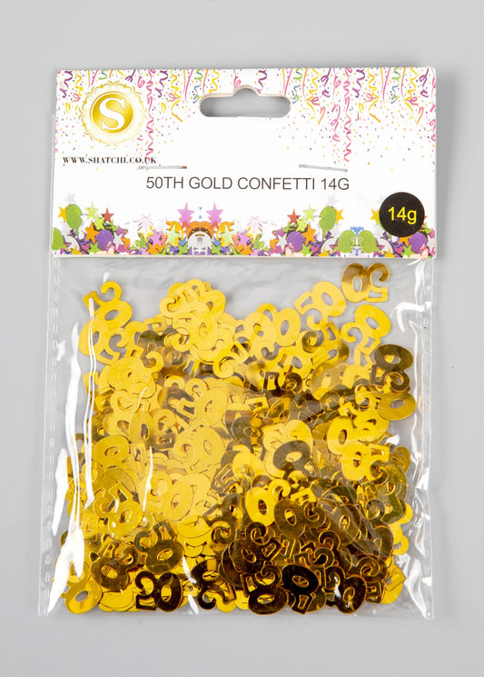50th gold confetti