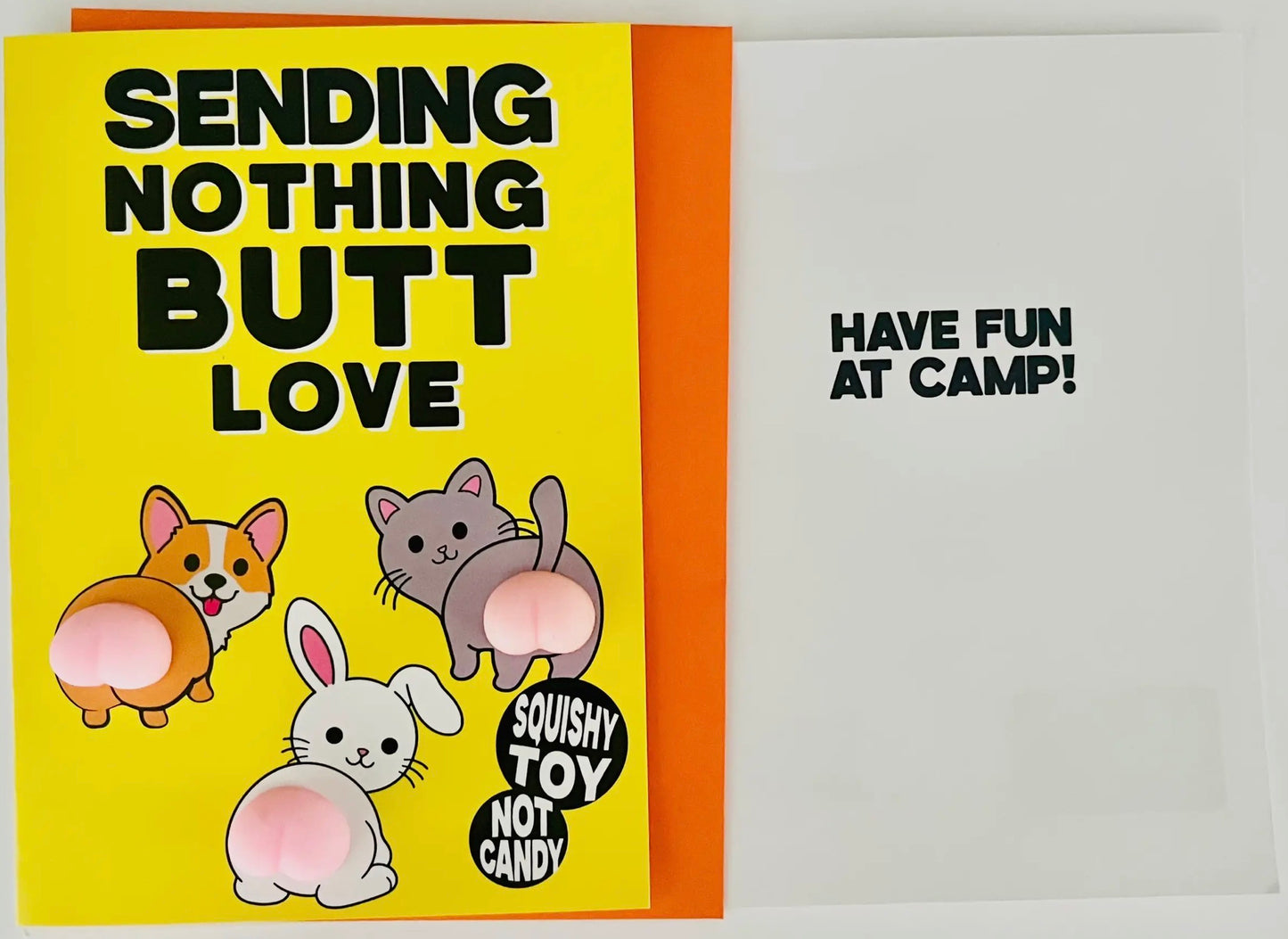 Nothing Butt Love card with squishy