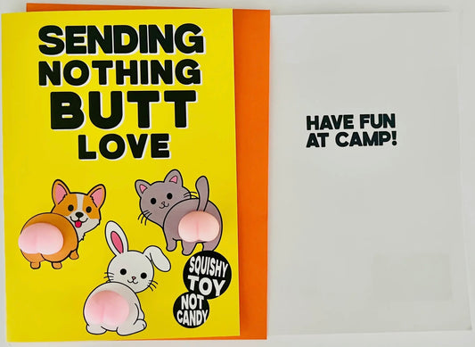 Nothing Butt Love card with squishy