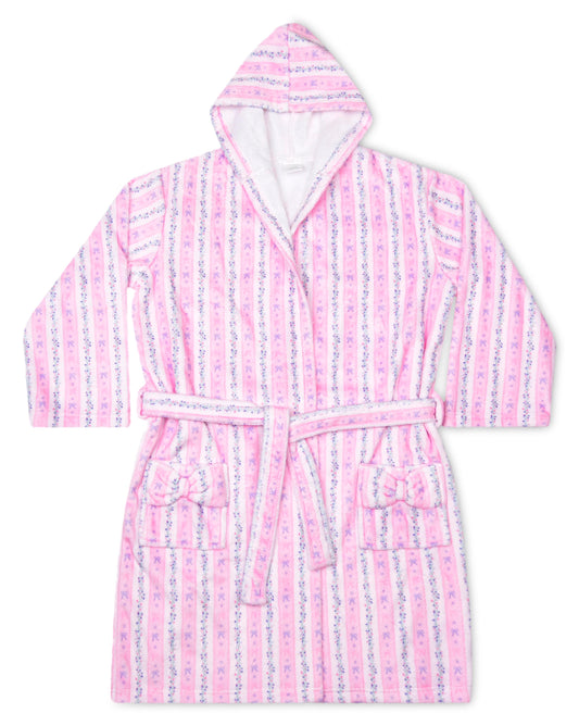 Floral Stripes Robe