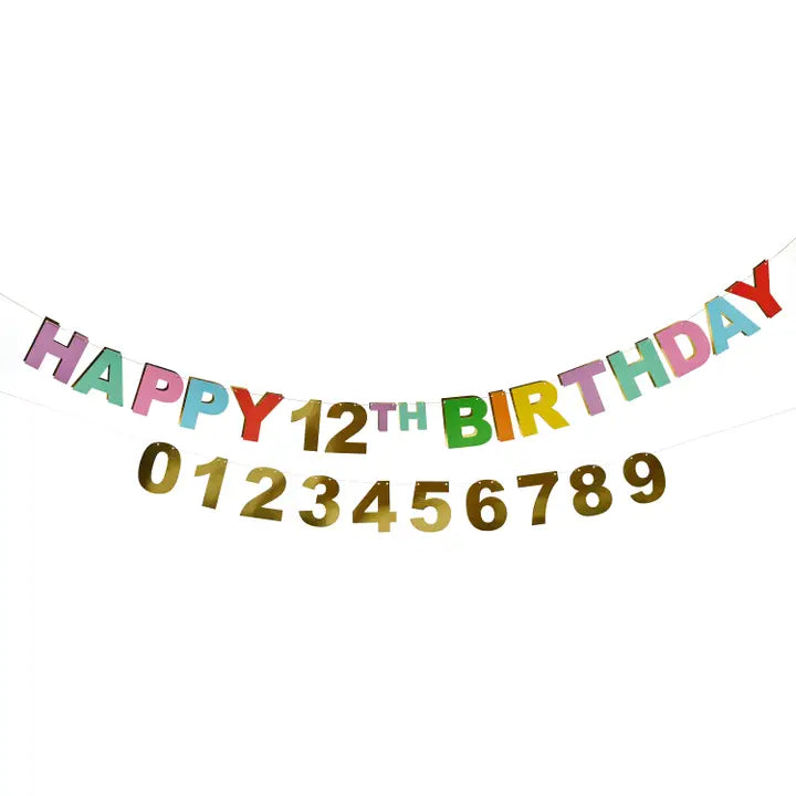 Customisable 'Happy Birthday' Card Banner