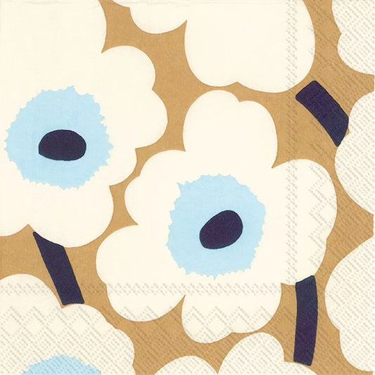 Unikko Cream Gold Cocktail Napkins