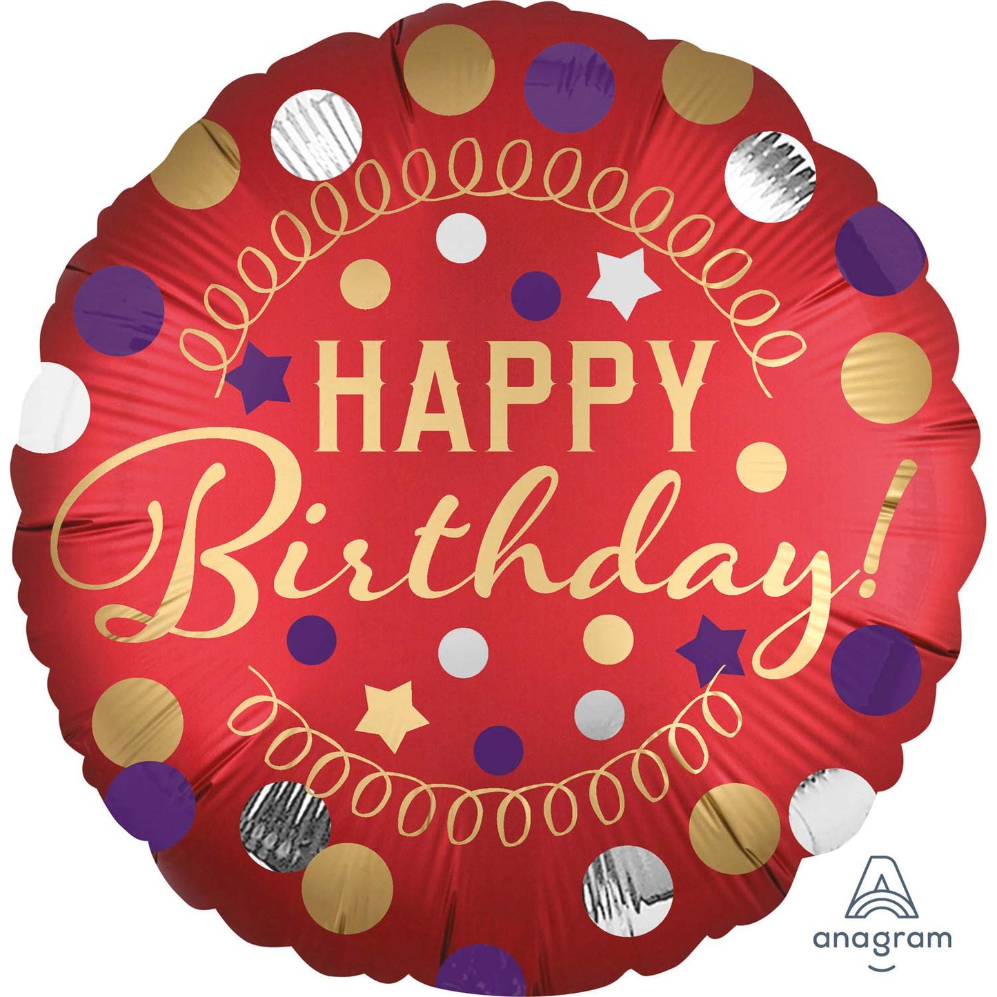 Red Happy Birthday Foil Balloon
