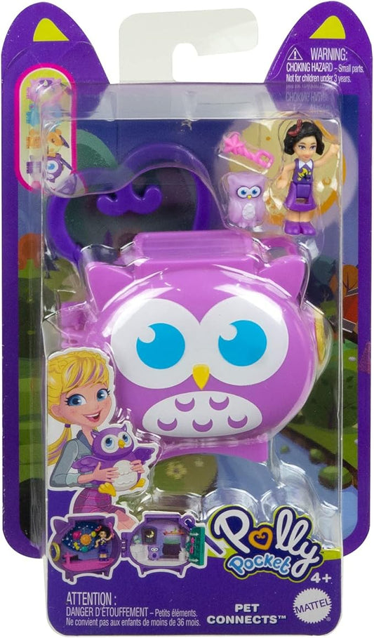 Polly Pocket Pet Connects Compact - Owl, Small