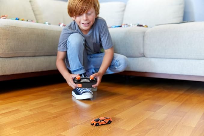 Hot Wheels RC Toy Car, Remote-Control Lamborghini Revuelto in 1:64 Scale, Recharge with USB Cable, Races & Stunts Onand Off-Track with Turbo Boost