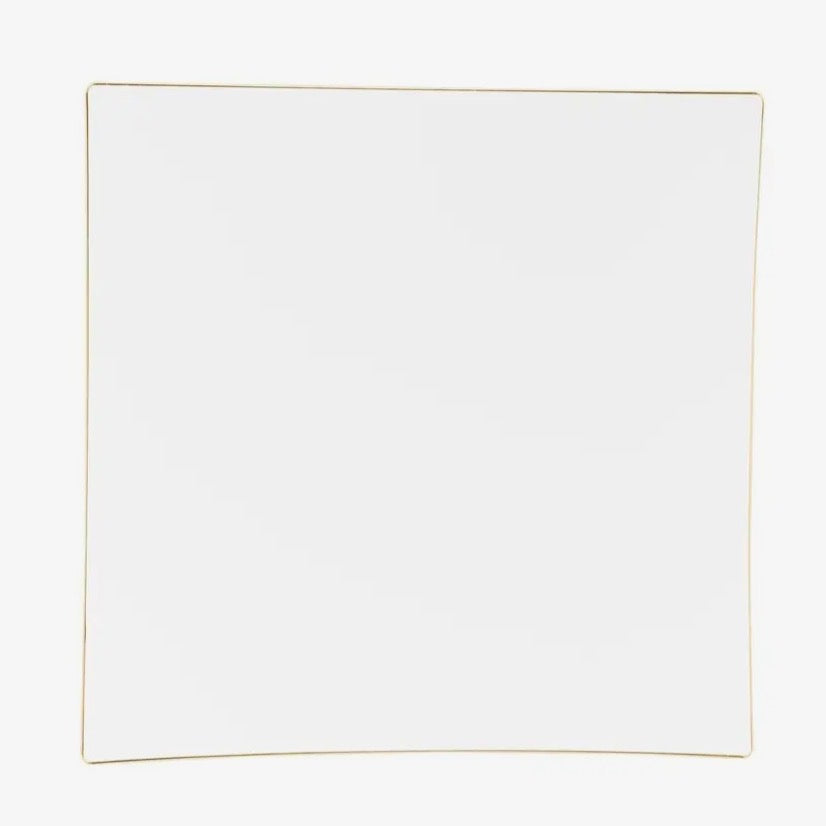 Square gold plates 8inch plate