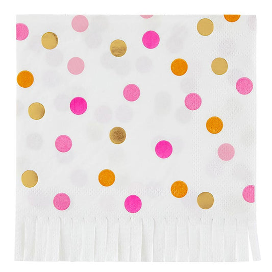 Confetti With Fringe Cocktail Napkin