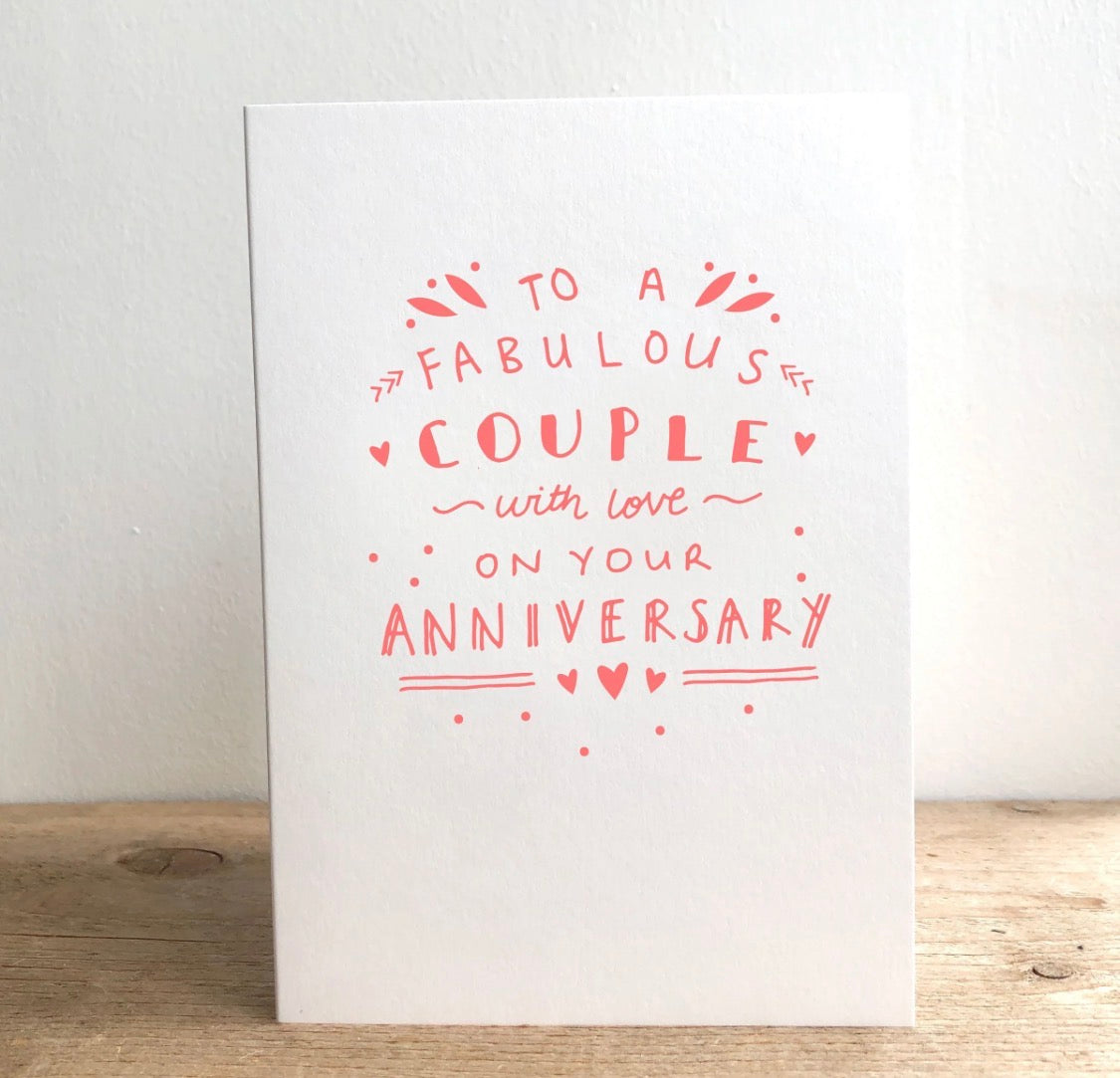 Fabulous Couple on your Anniversary