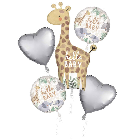 Soft Jungle Baby Balloon Bouquet