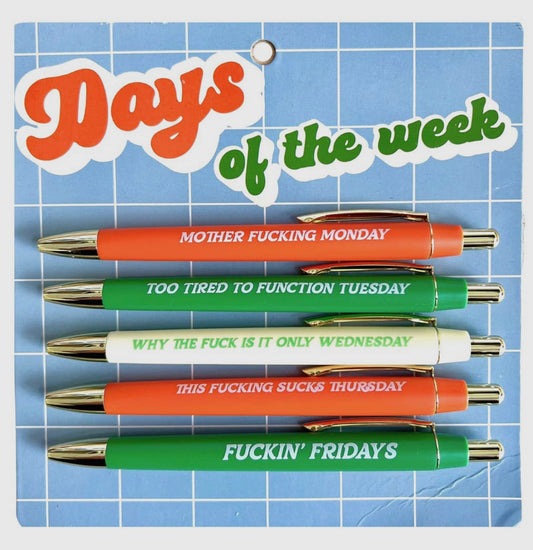 Days of the week Pen Set
