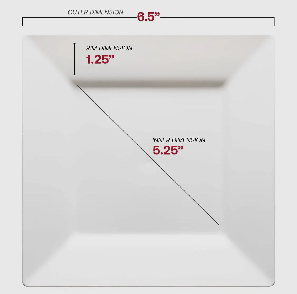 Plastic white side plates