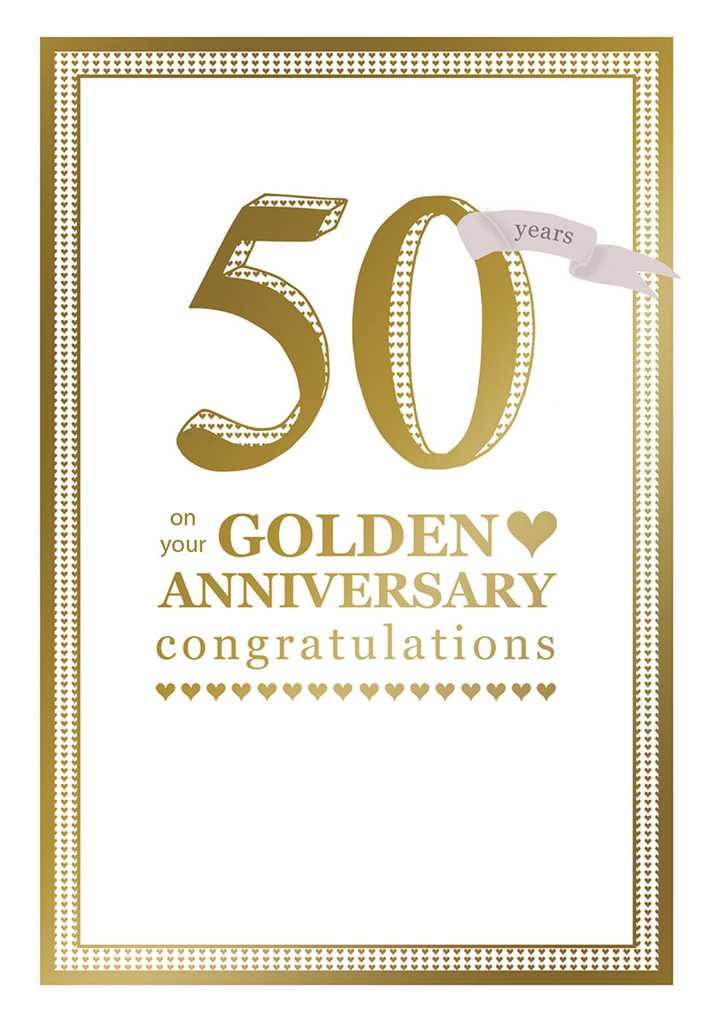 Golden Anniversary celebrating a love that’s stood the test of time.