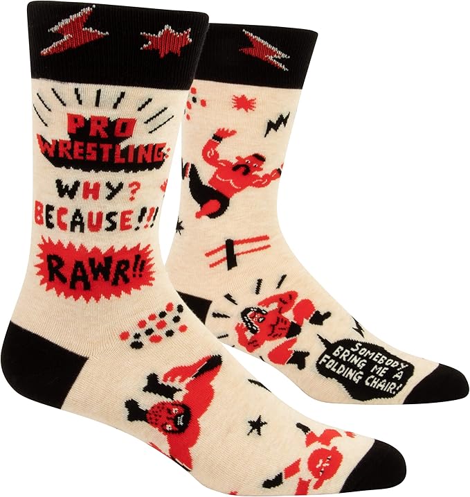 Blue Q Mens Pro Wrestling Why Because  Rawr