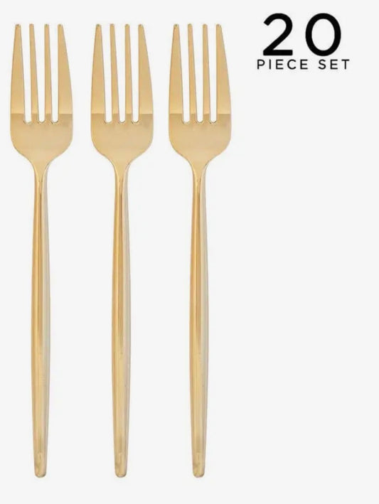 Gold forks, 20 pieces