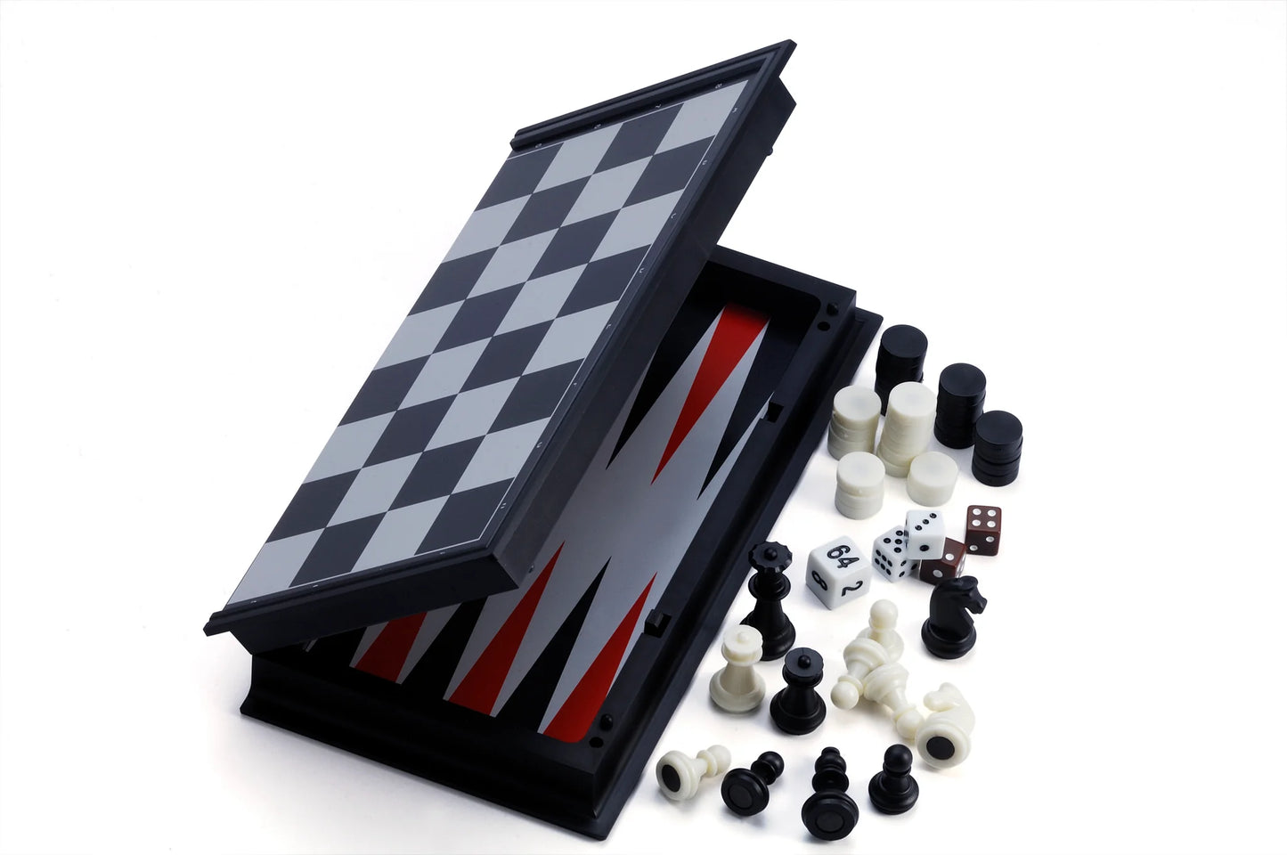 3-in-1 Chess/Checkers/Backgammon Set