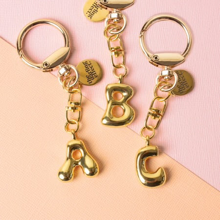 A Bubble Letter Keychain Bag Charm