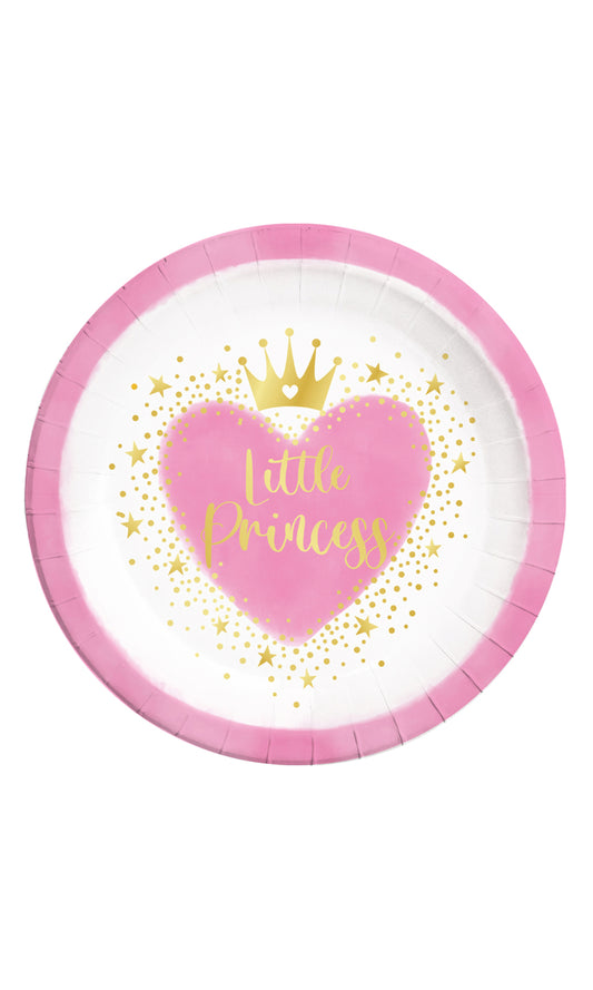 Little princess paper plate