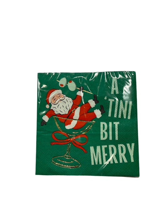 A tini bit merry cocktail napkins