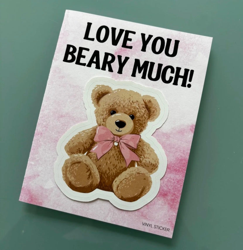 Love you Beary much card