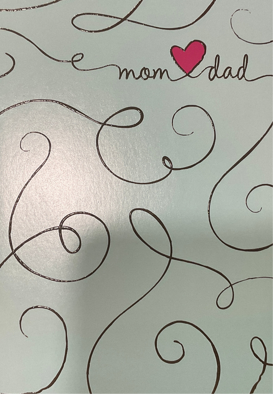 Mom and dad happy anniversary card