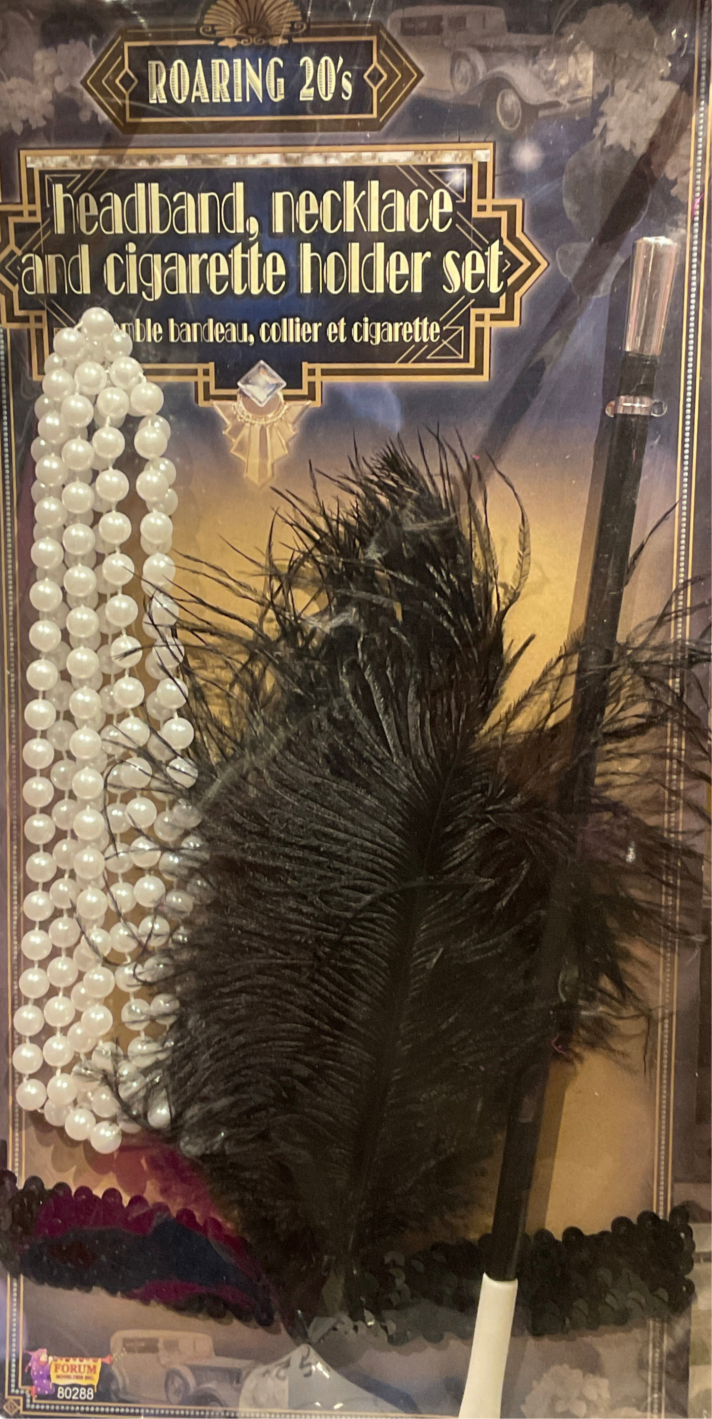 Headband, necklace and cigarette bar holder