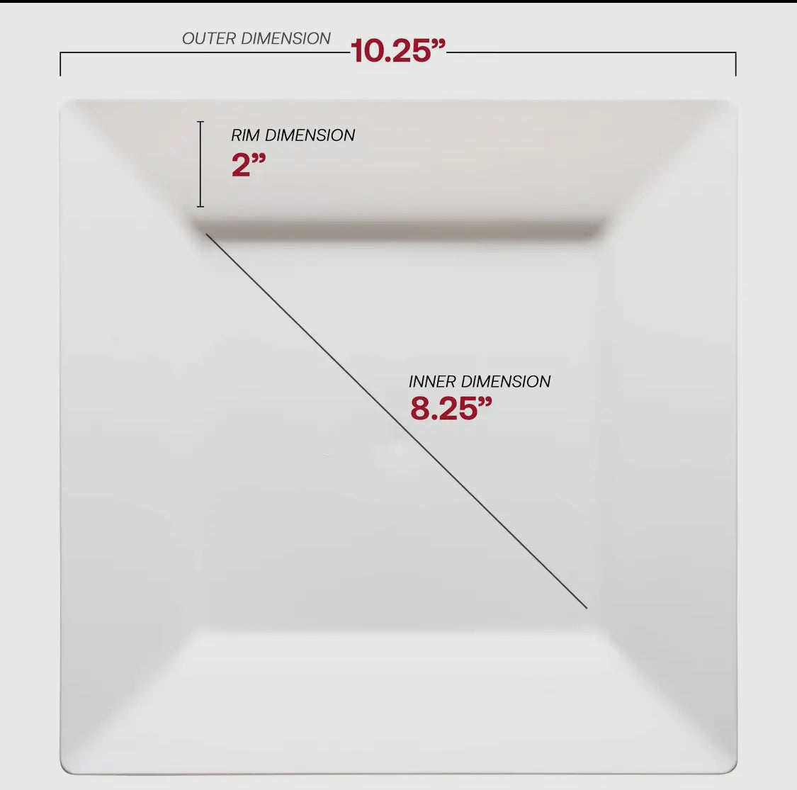 White Plastic dinner plates 10.25