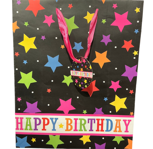 Star happy birthday gift bag