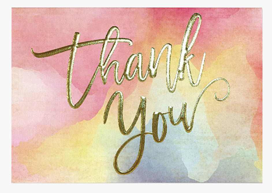 Watercolor Sunset Thank You Notes – Party Rock