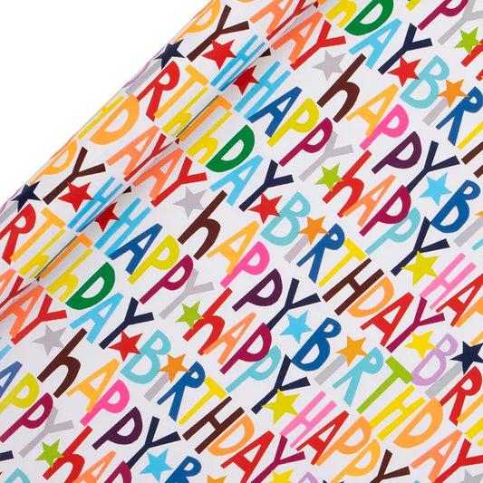 Happy Birthday White Wrap