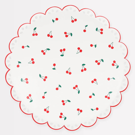 Scalloped Edge Cherry Plate