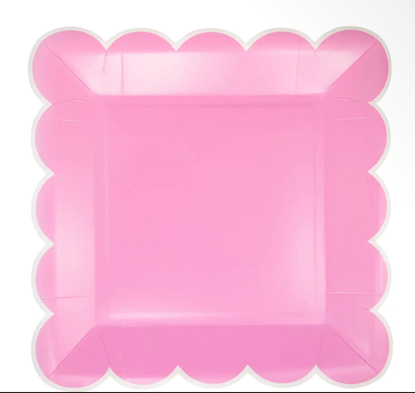 Fuchsia Scalloped Square 9" Plate