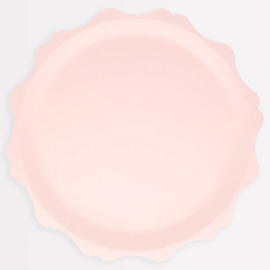 Decorative Edge Pink Plate
