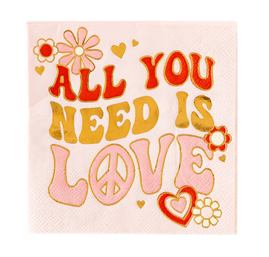 All You Need Is Love Cocktail Napkin