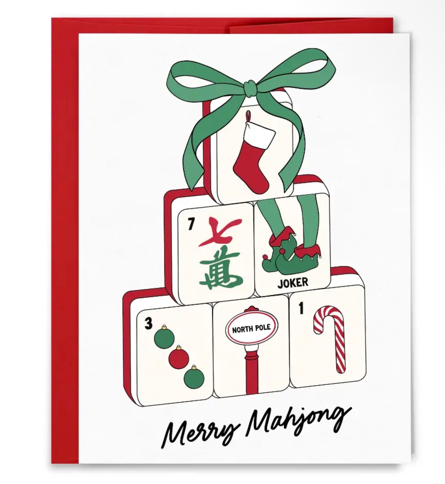 Merry Mahjong Christmas Card
