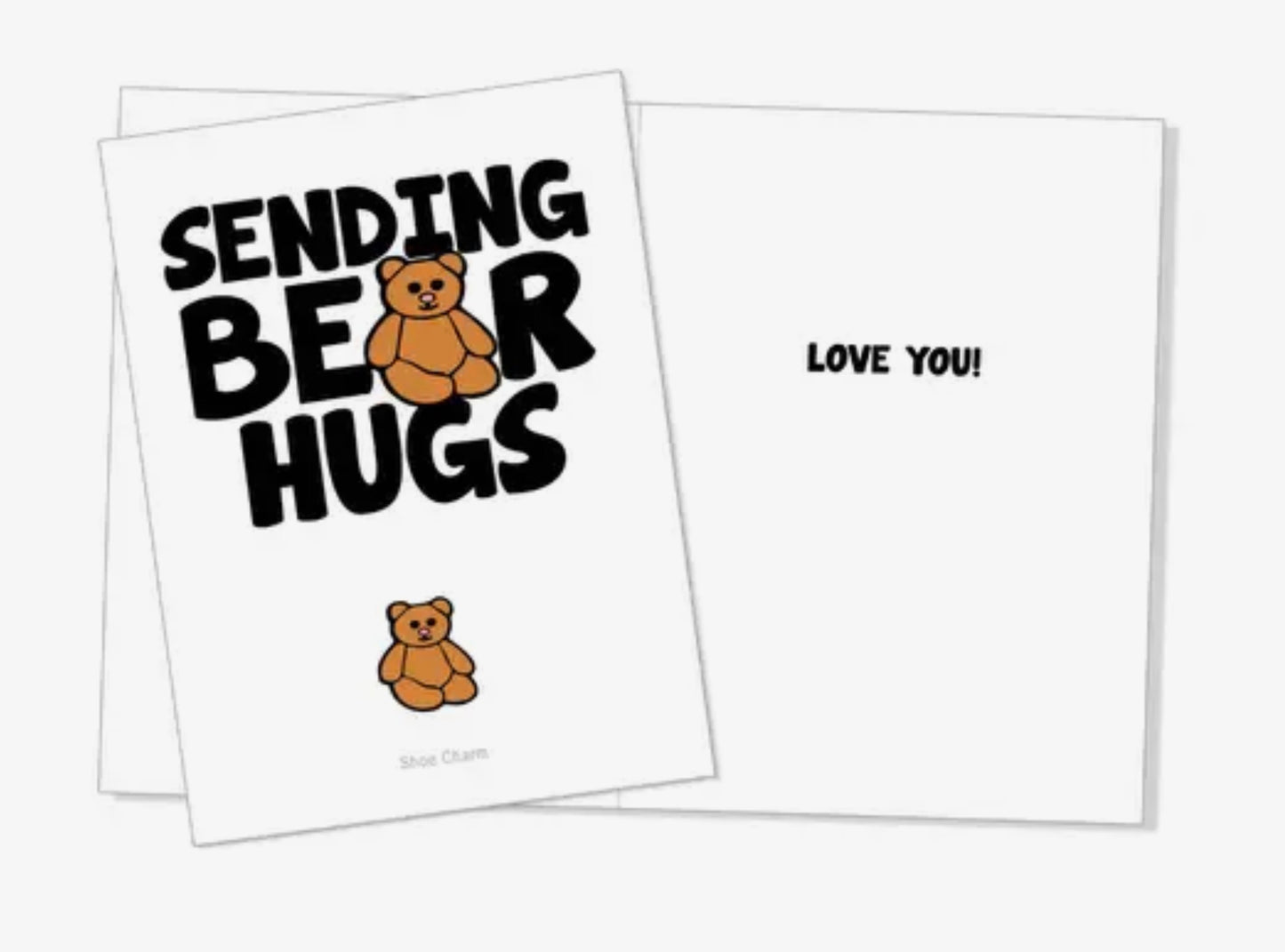 Sending Bear Hugs card with Shoe Charm